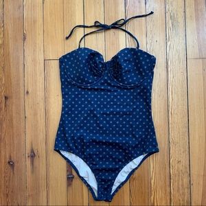 J. Crew Dotty Underwire One-Piece Swimsuit